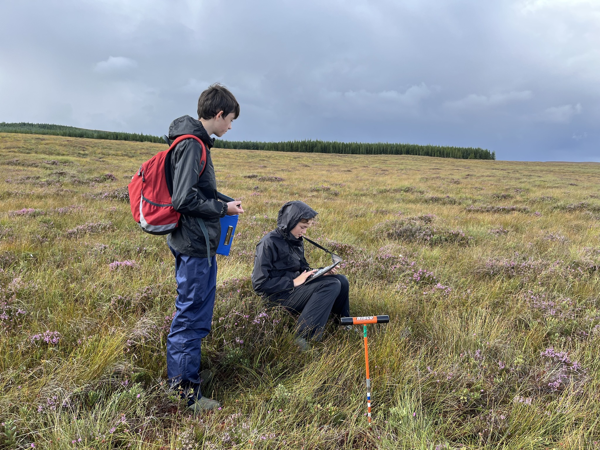 Checking peat depths